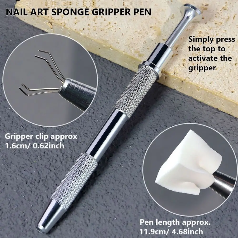 50 pièces/ensemble avec stylo à saisir Nail Art éponge carré bricolage ongles tache dégradé éponge doux dégradé ongles brosses