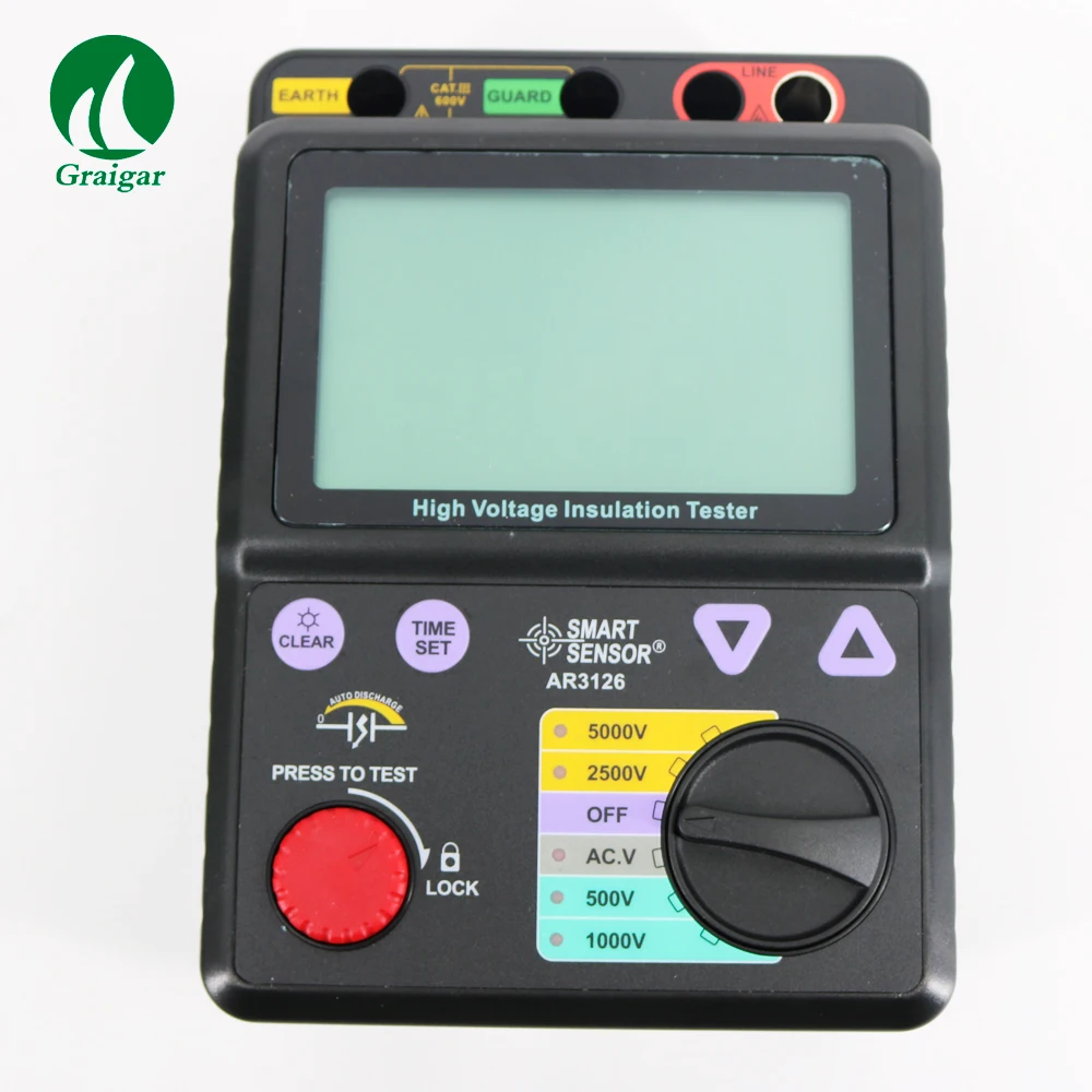 AR3126 Voltage Insulation Tester Resistance Tester   Megohmmeter 500~5000V / 0M~1000Gohm