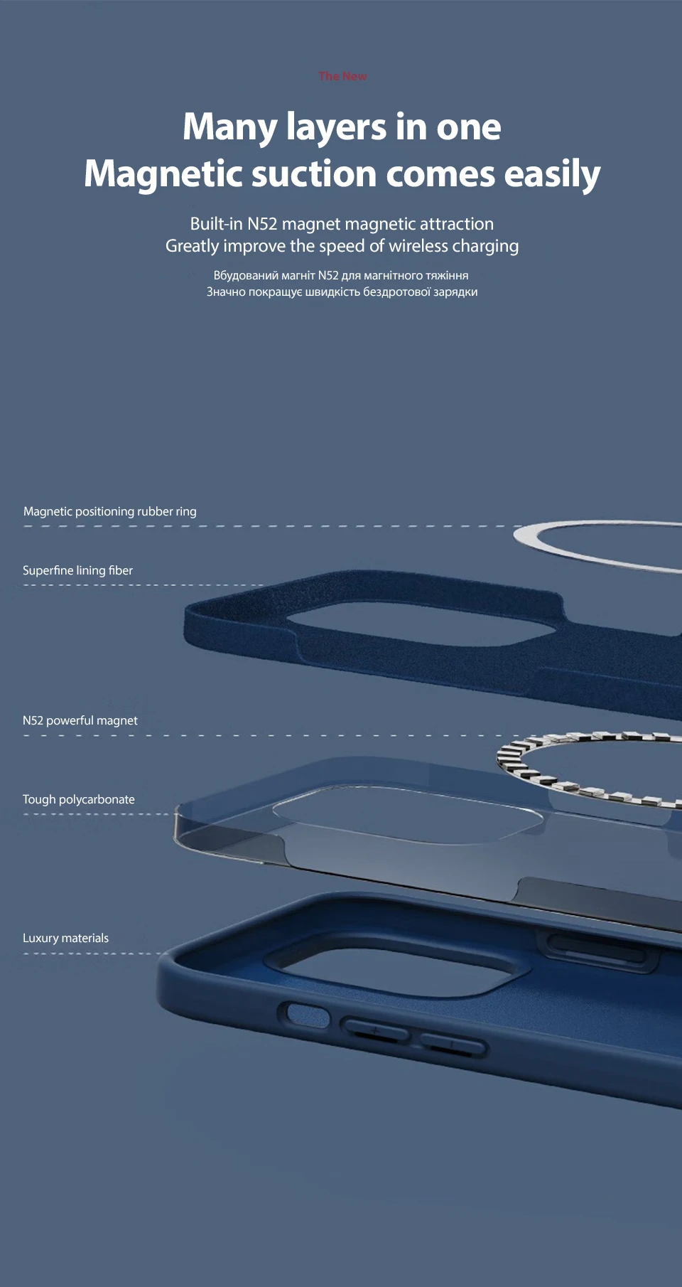 Luxuriöse 2-in-1-Handyhülle aus Silikon mit magnetischer Brieftasche für iPhone 17, 15, 14, 13, 12, 11, 16 Pro Max, magnetische kabellose Ladeabdeckung – Detail 7