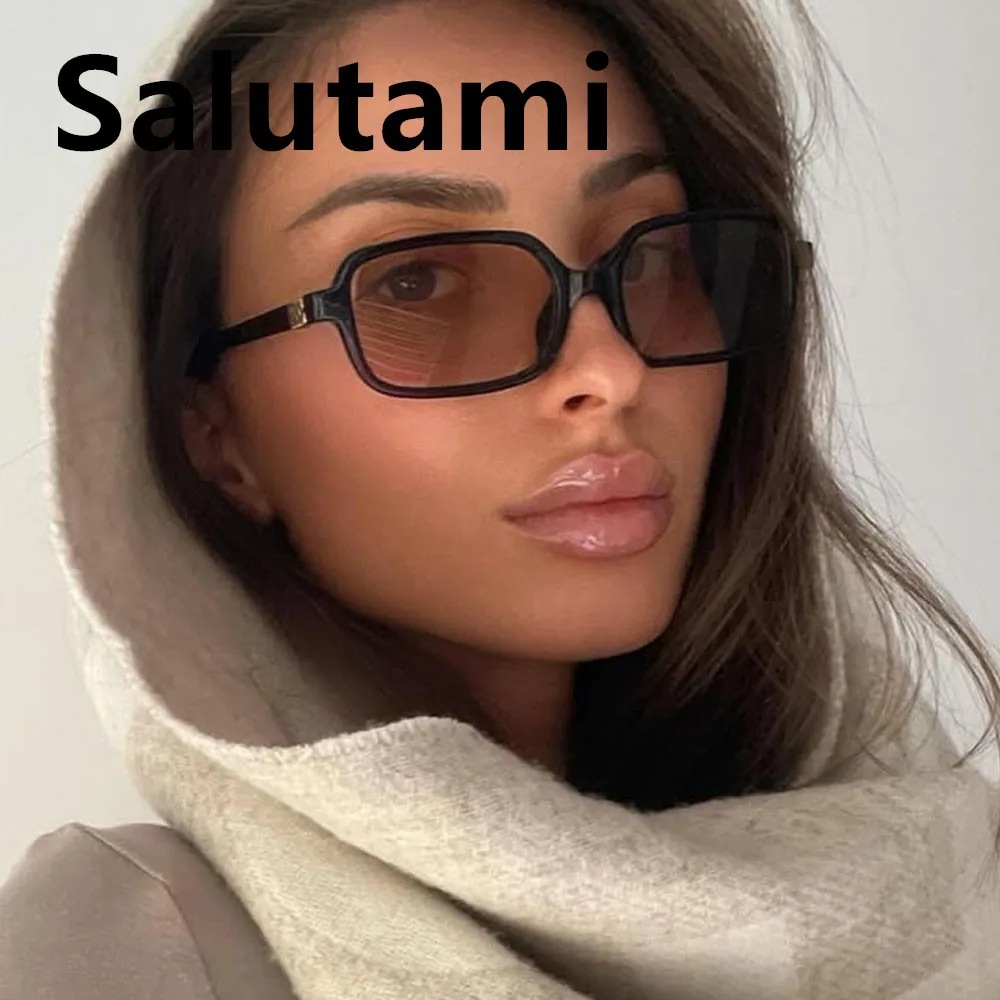 نظارات شمسية مربعة صغيرة متدرجة للنساء موضة جديدة نظارات شمسية أنيقة على شكل الفهد الأسود للسيدات ظلال هيب هوب مثيرة عصرية Uv400 #4