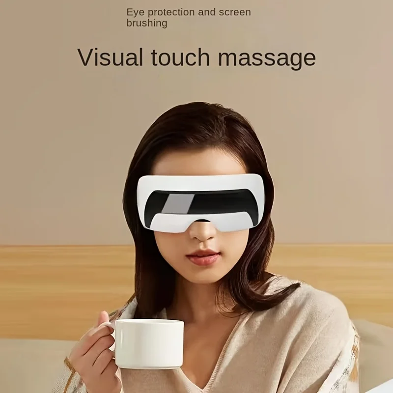 

New rechargeable visual eye massager intelligent massage glasses eye care instrument electric vibration eye massager