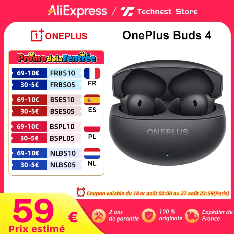Oneplus Pine Shadow Green Audífonos Buds 4 Originales, Inalámbricos, Con Cancelación De Ruido Ai Para Llamadas, 55Db, Largo Alcance, Resistentes Al Agua Ip55, Portátiles - Imagen 9
