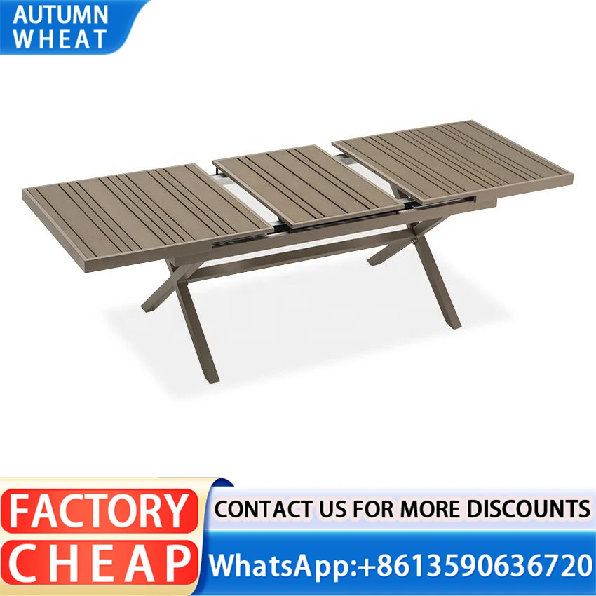 Waterproof Outdoor Furniture Garden Restaurant Hotel Powder Coated Aluminum Dining Chair Set