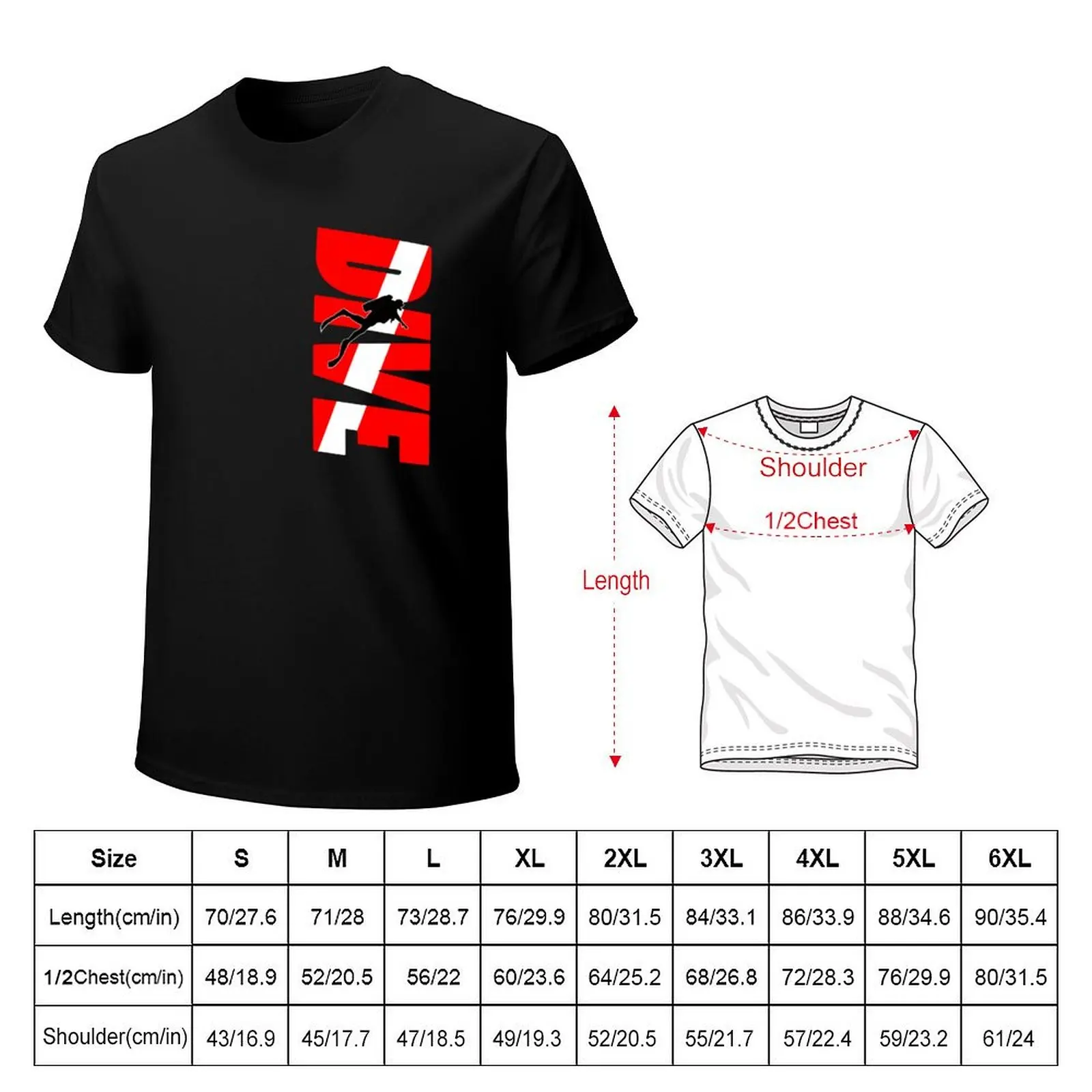DIVE Diver Down Flag Scuba Diving Men or Women Gift T-Shirt cotton t shirts high quality T-Shirt