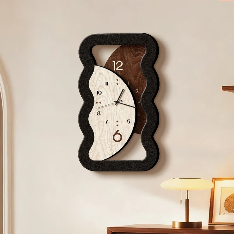 

Vintage Minimalist Silent Chinese Style Clock Wall Digital Living Room Interior Wall Watch Horloge Murale Ornaments Home Decor