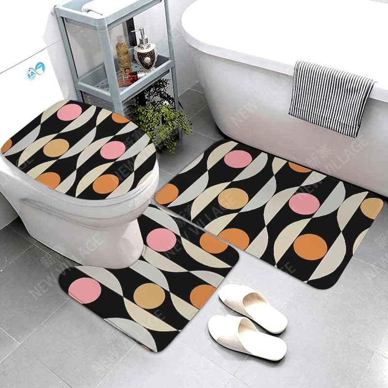 Anti-slip Bath Mat Bathroom Rug Shower Mat Decorative Absorbent Foot Mat Entrance Bathtub toilet rug boho Nordic plant leaf