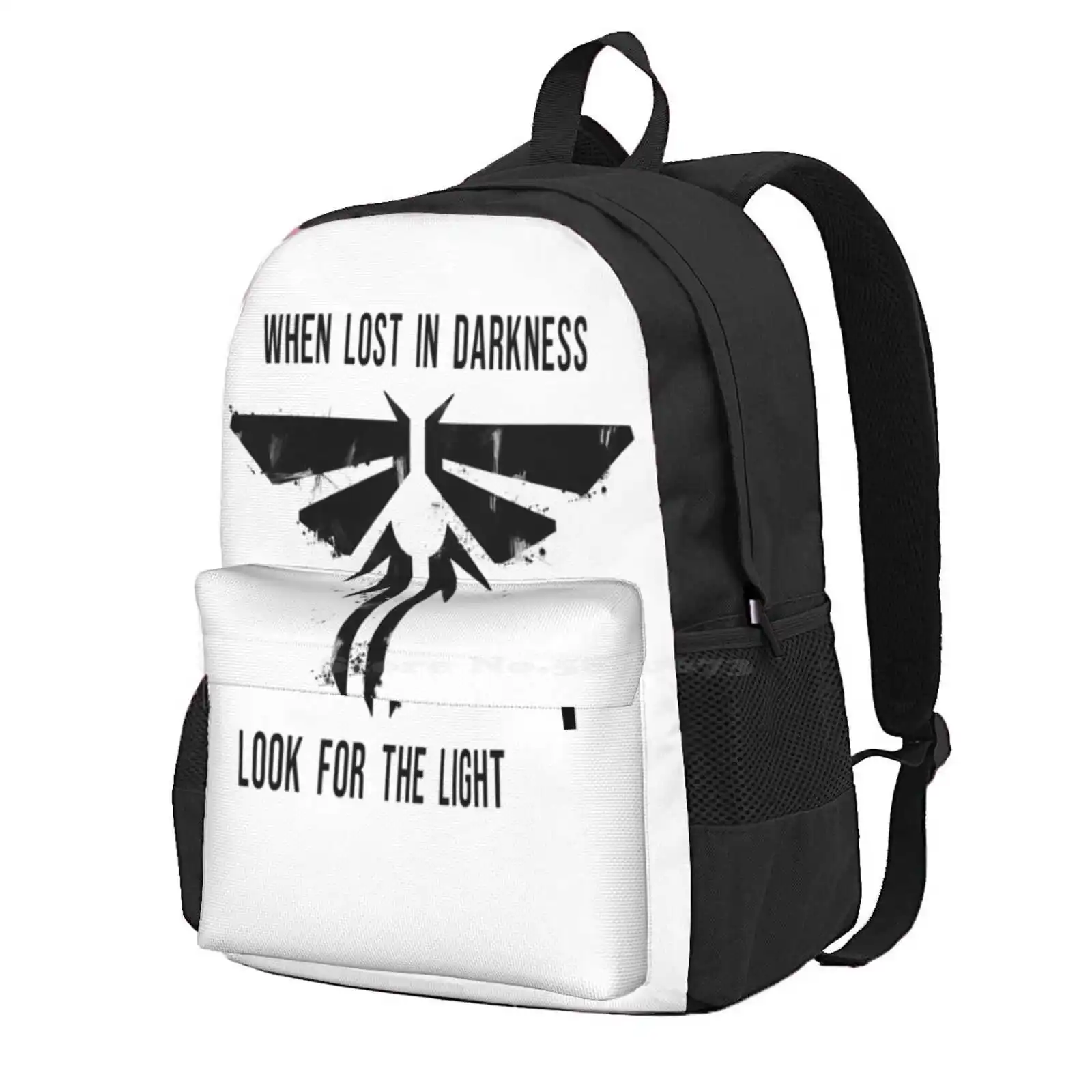 Mochila escolar cuando se pierde en la oscuridad, bolso de moda, Look For The Light-Fireflies, gran oferta, Ps4 Joel y Ellie Apocalypse