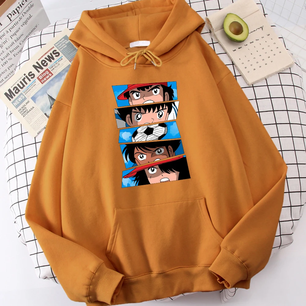 Captain Tsubasa Taro Misaki Prints Sweatshirt Male Hip Hop Fleece Hooded Cartoons O-Neck Hoodie Casual Oversize Soft Tracksuit