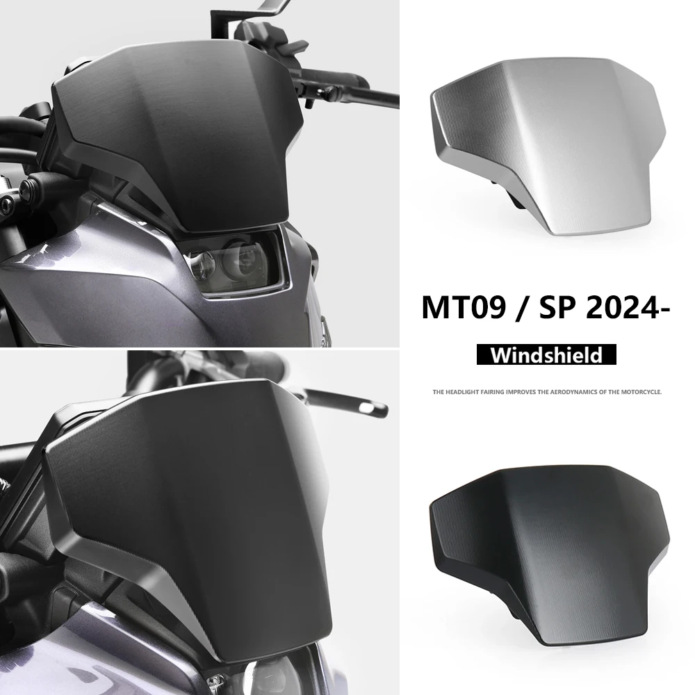 

Motorcycle Sports Frontal Plate WindScreen Windshield Deflector Fits For YAMAHA MT-09 MT09 SP Y-AMT MT 09 mt09 2024 2025