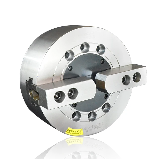 DRAKE 2 Jaw Lathe Chuck 6/8/10/12 Inch 2 Jaw Dynamic Non Through Hole Hydraulic Chuck Power Chuck for CNC Lathe Machine