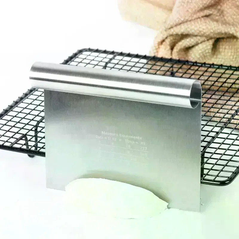 Steel Scale Cake Scraper DIY Dough Pastry Spatulas Buttercream Edge Smoother Cake Decorating Tools Baking Accessories Stainless