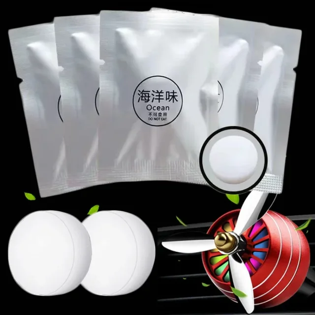 Samochodowy odświeżacz powietrza Stałe tabletki perfumowe Air Vent Perfume Refill 5 Flavor Car Interior Perfume Diffuser Tablet Akcesoria