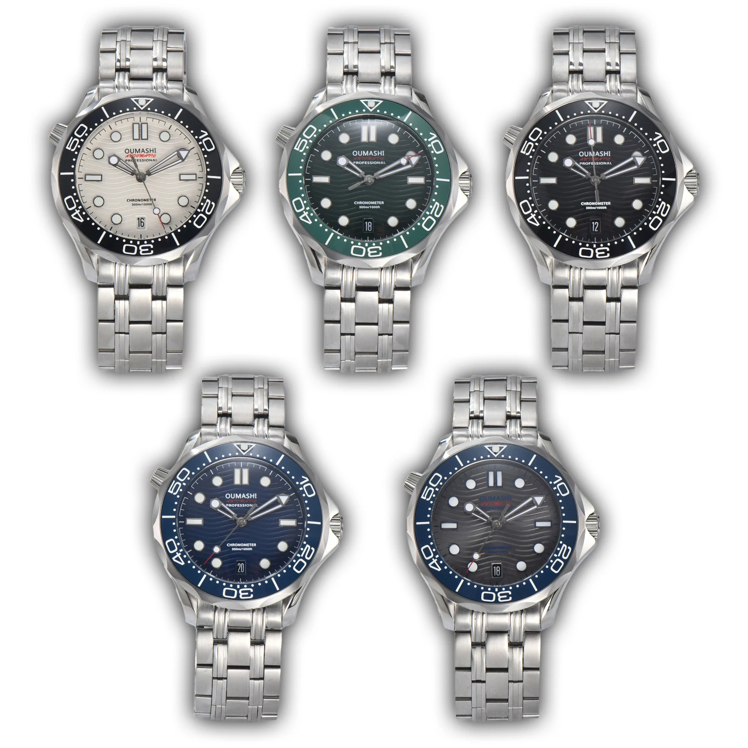 ساعة غوص 42 ملم للرجال NH35 حركة أوتوماتيكية ساعة ميكانيكية زجاج الياقوت حزام من الفولاذ المقاوم للصدأ ساعة عمل مقاومة للماء