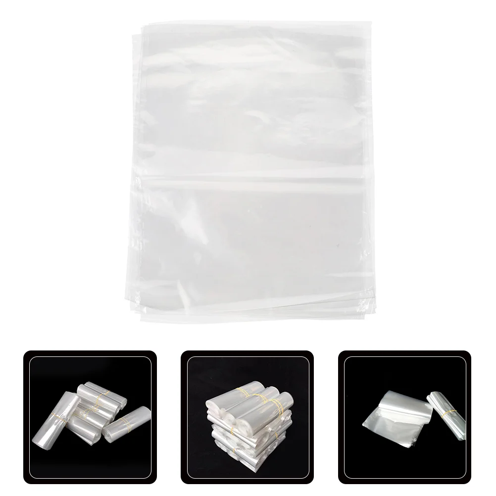 200 Pcs Heat Shrink Film Bag Bags Cellophane Bottle Packing Wrap Wrapping Household Clear