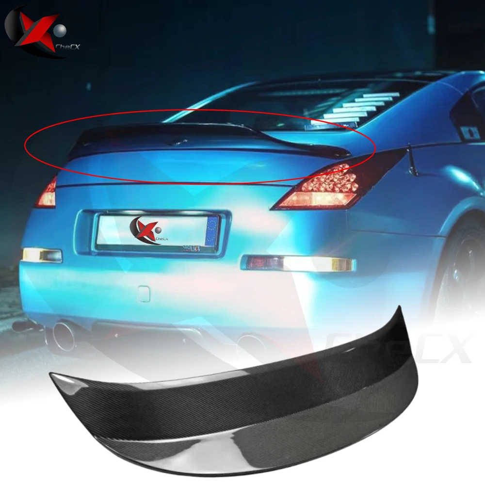 

For 2003-2008 Nissan 350Z AJT3 Fairlady Z33 | Rocket Bunny Style Duckbill Rear Trunk Lid Wing Real Carbon Fiber AJT Spoiler