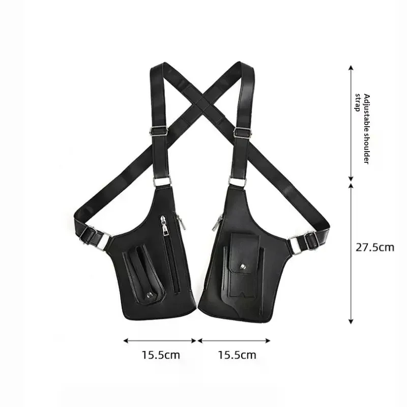 Tactical Fishing Crossbody Bag with Secure Anti-Theft Double Shoulder Straps for Outdoor