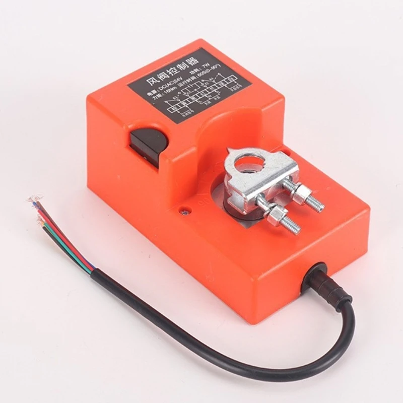 Duct Regulation Actuator Ajustable Wind Valves Controller with Powered Drive, ABS Housing, Wire Cable and Shaft Fastener for