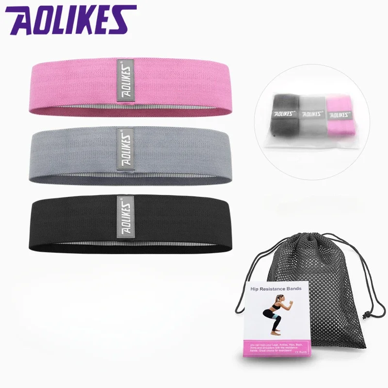 

3PCS/Lot Resistance Bands Stretch Bands Hip Circle Expander Non-slip Squat Workout Yoga Pilates Fitness Squat Resistance Belt