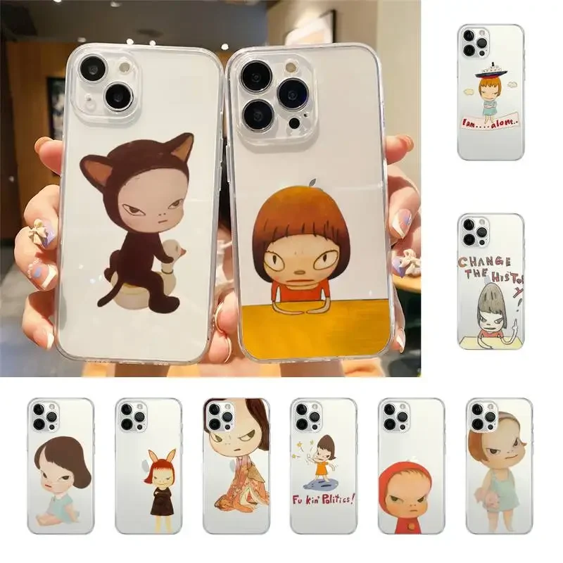 Yoshitomo Nara Phone Case For Iphone 7 8 Plus X Xr Xs 11 12 13 15 Mini 14 Promax Case