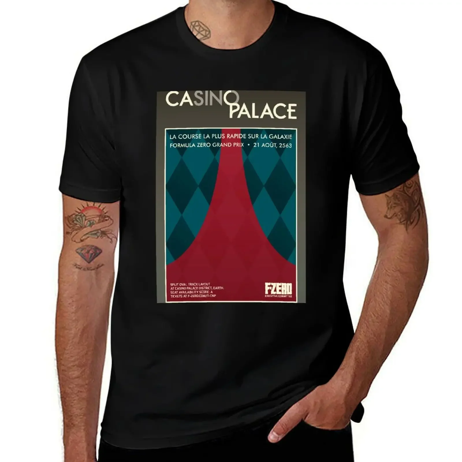 

F-Zero Casino Palace Grand Prix T-Shirt man clothes Aesthetic clothing oversizeds T-shirts man plain white t shirts men