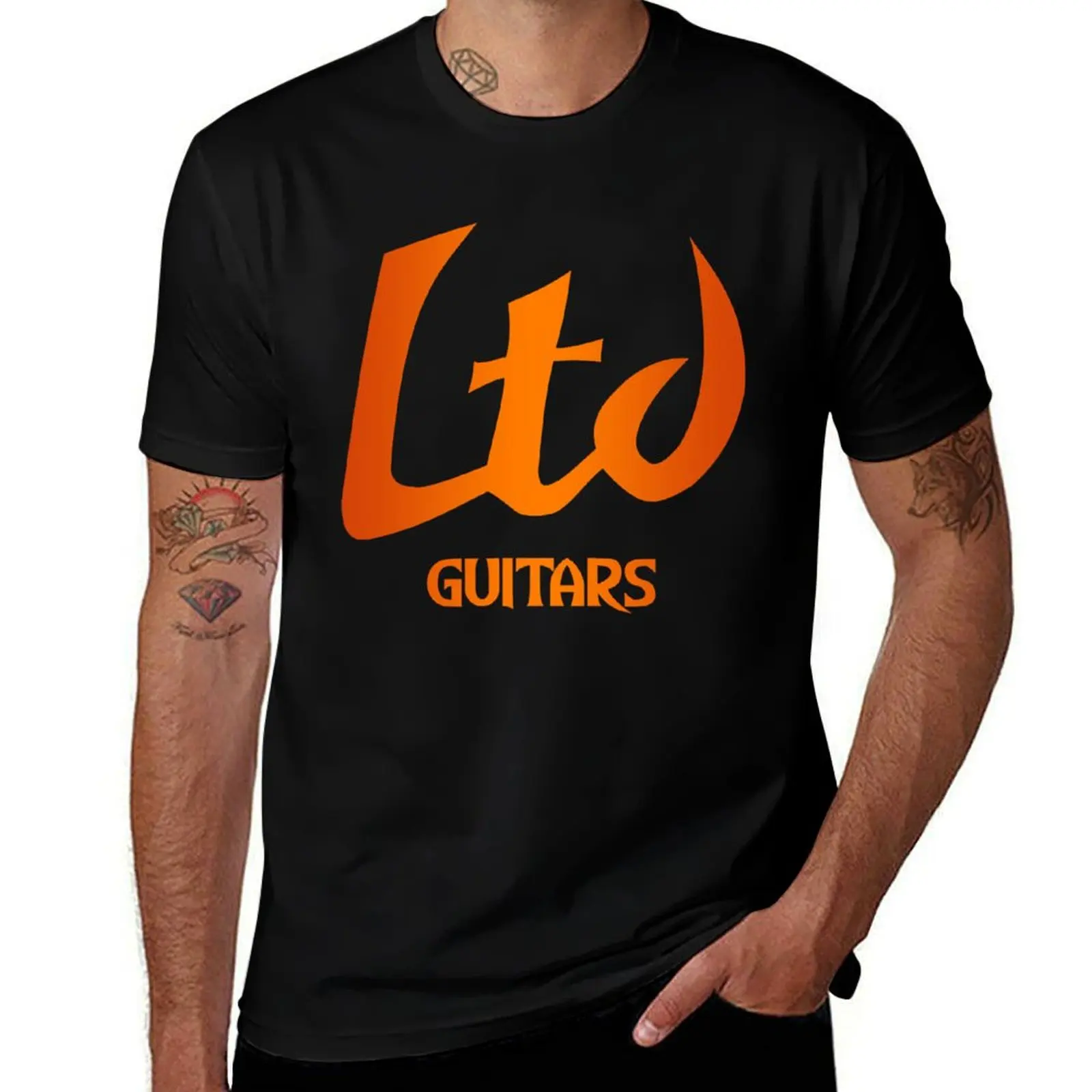 

Ltd guitar logo classic t shirt T-Shirt t shirts for man cotton funny t shirts cotton T-Shirt
