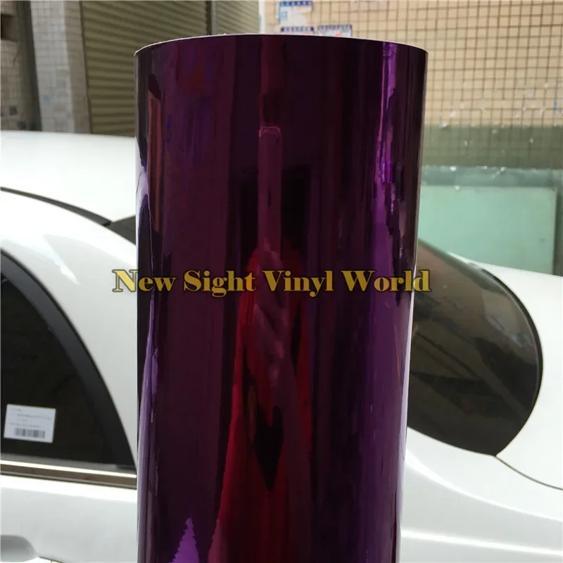 Best Quality Flexible Violet Chrome Purple Vinyl Car Wrap Foil Bubble Free