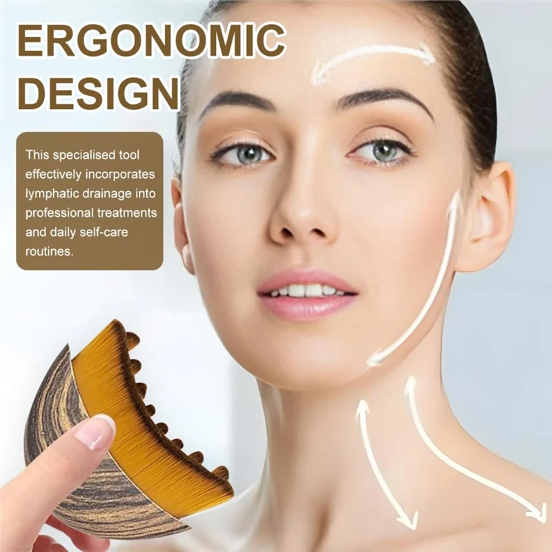 

【Горячая сделка】Сухая кисть для лица, инструмент для лимфодренажного контура, массажер для дренажа лица и скульптурирования линий челюсти