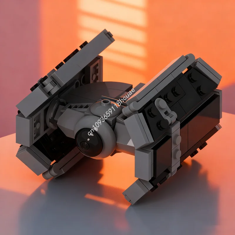 

162 шт. MOC Midi Scale Vader s TIE Advanced Star Battle Модель Рождественские подарки Строительные блоки Сборная игрушка DIY идея Кирпич Дети