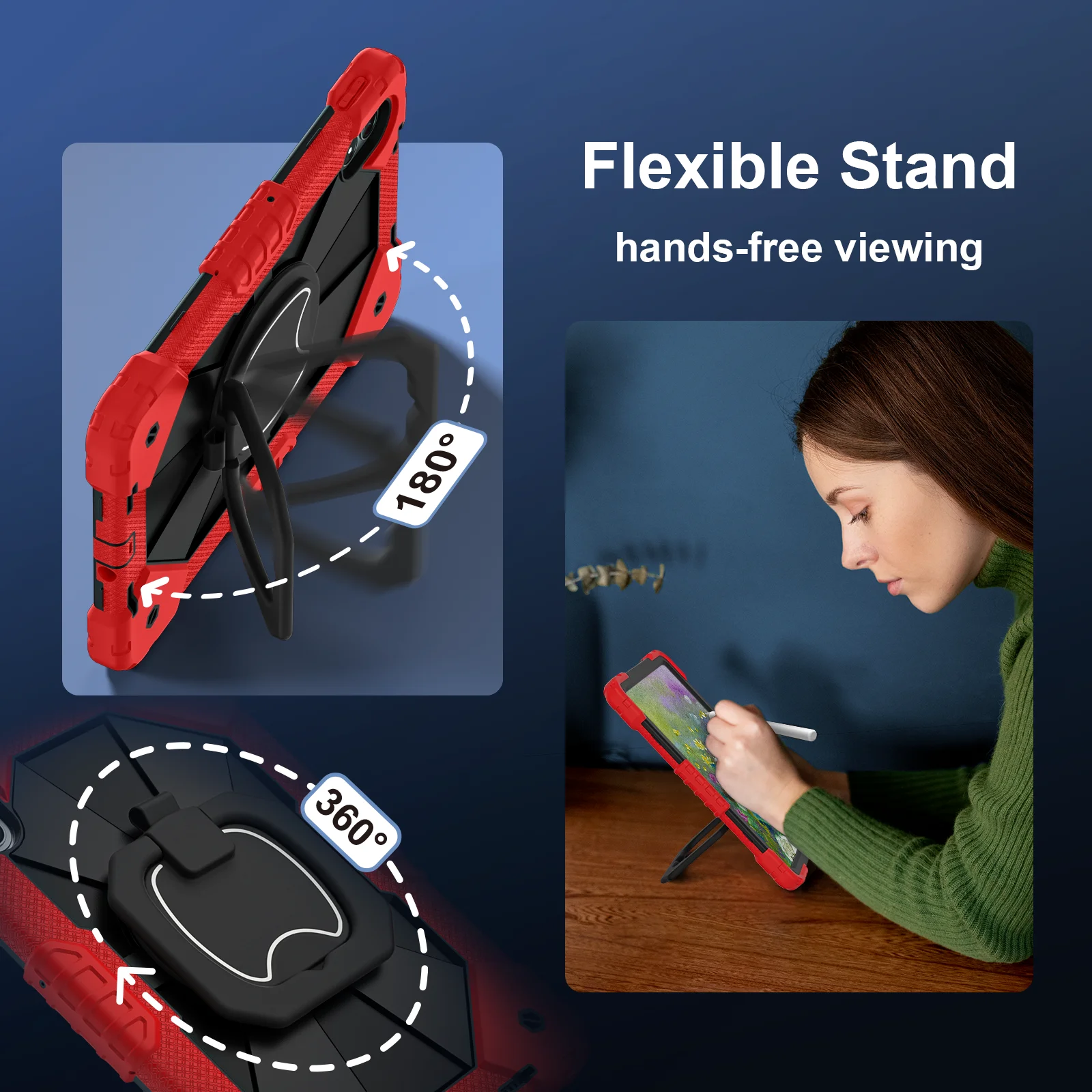 

Чехол-подставка с поворотом на 360 градусов для планшетов Xiaomi Poco Pad M1, Redmi Pad 2 Pro 12.1 дюйма 2025 года с плечевым ремнем