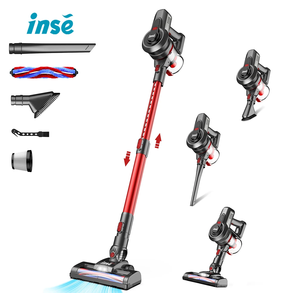 Беспроводной пылесос INSE N650, аккумуляторная батарея для пылесоса до 45 минут, время работы, легкий пылесос для дома