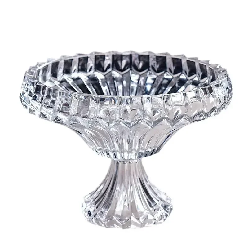 

KTV hotel restaurant household crystal glass dried fruit plate European style living room creative fruit plate crystal glas