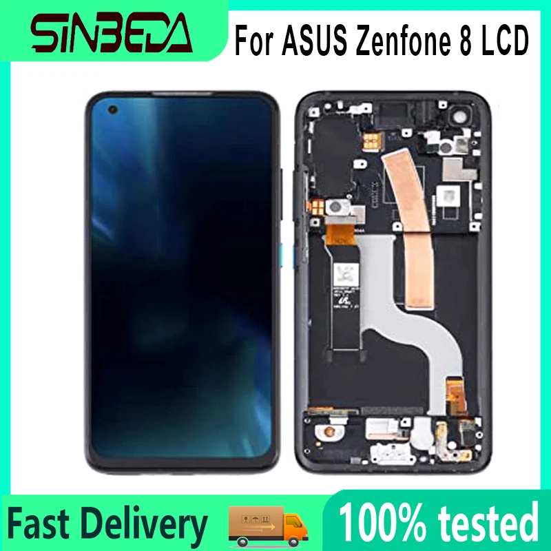 5.9'' AMOLED For ASUS Zenfone 8 LCD ZS590KS ZS590KS-2A007EU I006D For ASUS ZS590KS LCD Display Touch Screen Digitizer Assembly