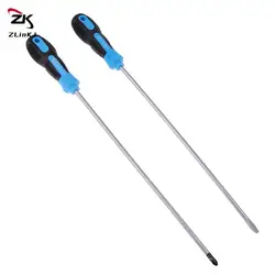 Extended Screwdriver Long Slotted Cross Screwdriver Magnetic Screwdriver With Rubber Handle Repairing Hand Tool