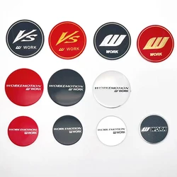 4PCS/Lot  56mm  45mm   Car Wheel Center Cap Emblem Sticker For WORK  EMOTION  Wheel LOGO Hub Cap Sticker