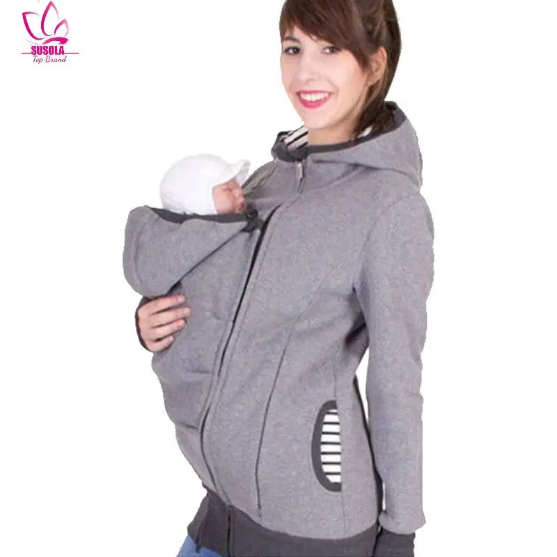 

SUSOLA Parenting Child Winter Pregnant Women 'S Sweatshirts Baby Carrier Wearing Hoodies Maternity Mother Kangaroo Clothes