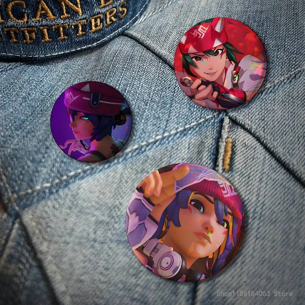Kiriko O-Overwatch Creative Round Badge Button Pin Bag Decor Fans Collection Friends Gift Brooch