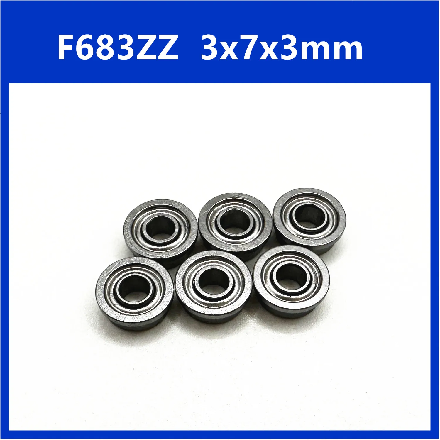 10Pcs F683ZZ 3x7x3mm Flange Bearings Deep Groove Ball Bearing High Quality  High Speed Advanced F683
