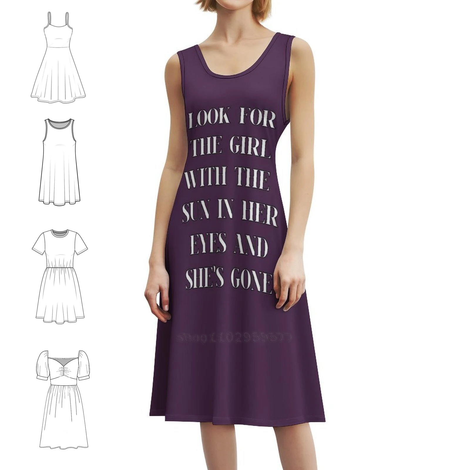 

Посмотрите для девушки с солнцем в ее глазах и она мини-платье в консервативном стиле для женщин трапециевидной формы свободного покроя повседневное дневное платье Люси