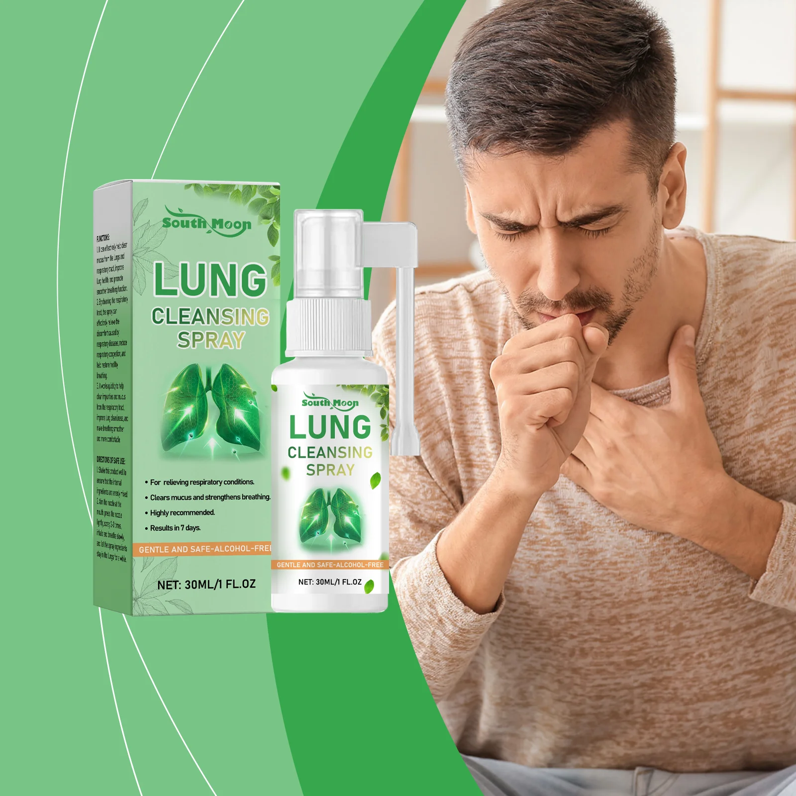 Herbal Body Spray improves body care, alleviates mucus buildup, promotes smooth breathing, body respiratory spray