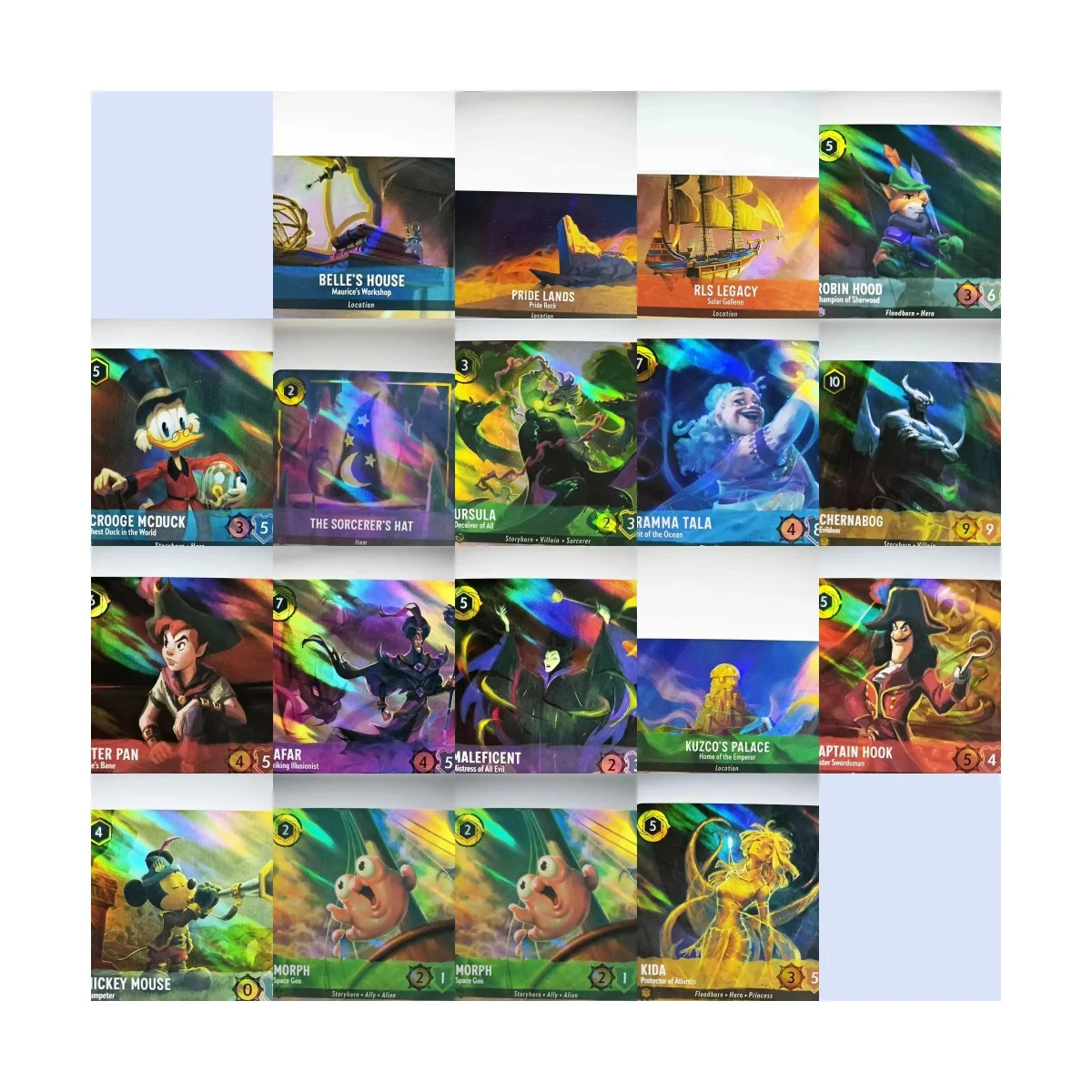 

Карты TCG из фольги Lorcana Chapter 3, изготовленные на заказ — Ursula/Stitch/Mickey Mouse (высокое качество, изготовленные вентиляторы)