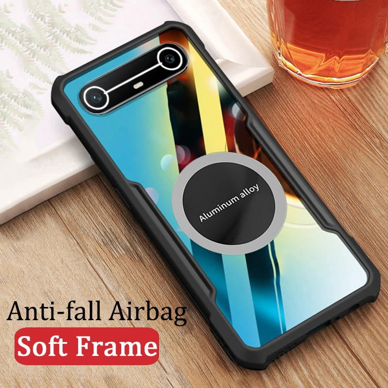 لـ Tecno Pova حافظة رفيعة شفافة وظيفة السيارة بالشفط المغناطيسي لـ Tecno Spark Slim Cover Fundas #5