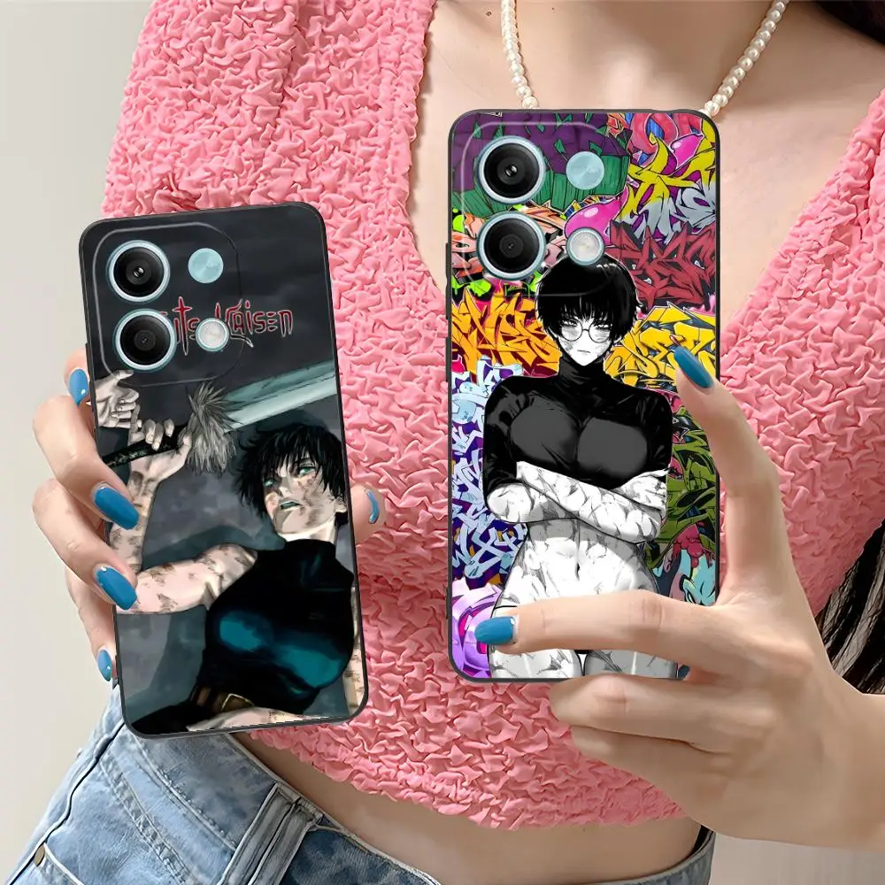 Jujutsu Kaisen Maki Zenin جراب هاتف لهاتف Xiaomi Redmi Note 14 13 12 11 S Pro Plus 4G 5G غطاء طباعة ملون غطاء الهاتف الذكي #2