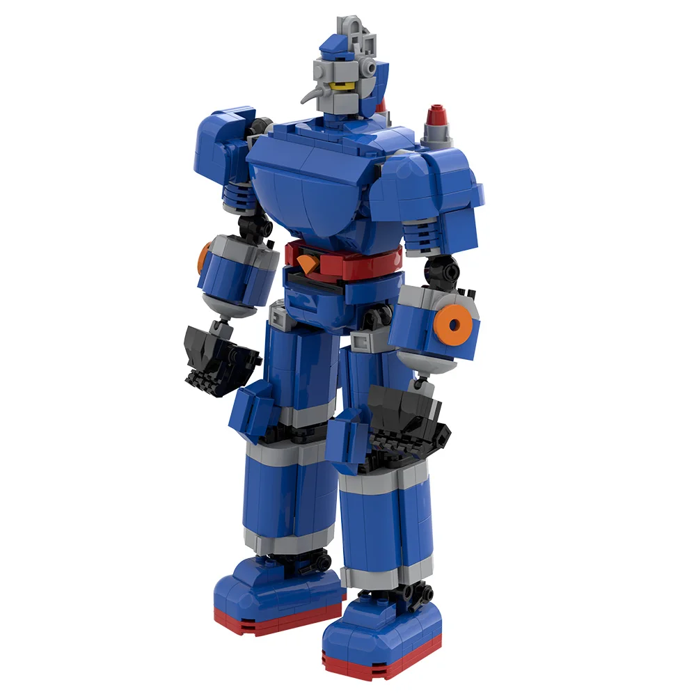 MOC Manga japonesa 28 Gigantoreds Robot de bloques de construcción modelo Gokineds azul mecha Tetsujineds ladrillos juguete ensamblado regalo para niños