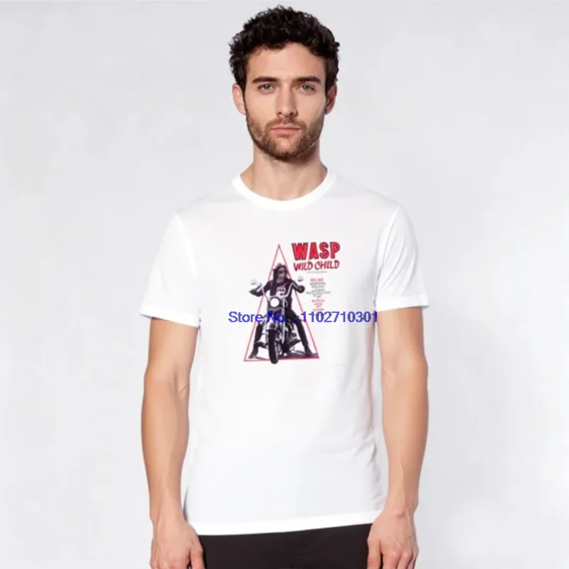 Men's Summer Graphic T-Shirt W.A.S.P. Wild Child 80s Band Harajuku Fashion Short Sleeve Tee Casual Men's Clothing
