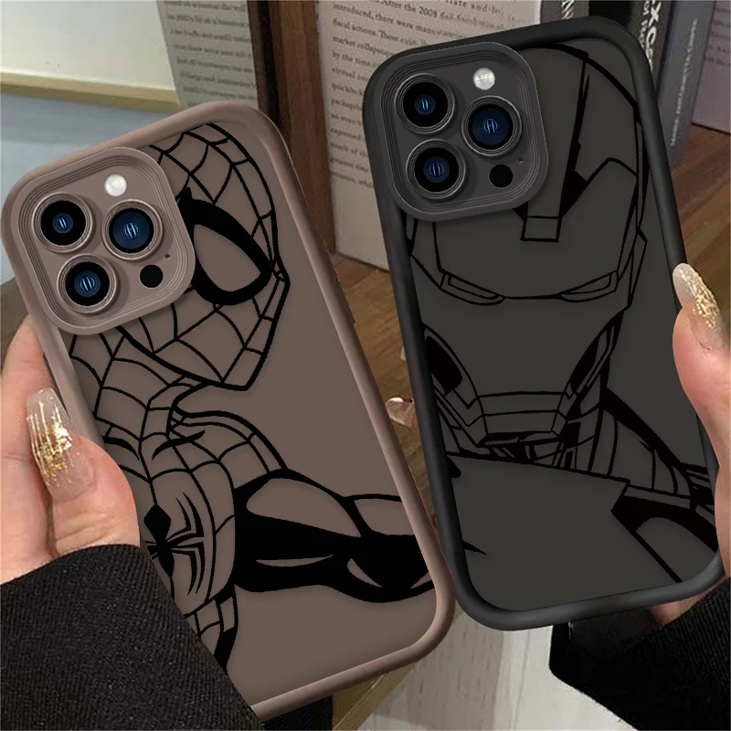 Coque de téléphone Marvel Spider-man Venom, étui antichoc pour IPhone 16 16E 15 14 13 12 11 Pro Max X XS X S Max XR SE 2020 SE4 7 8
