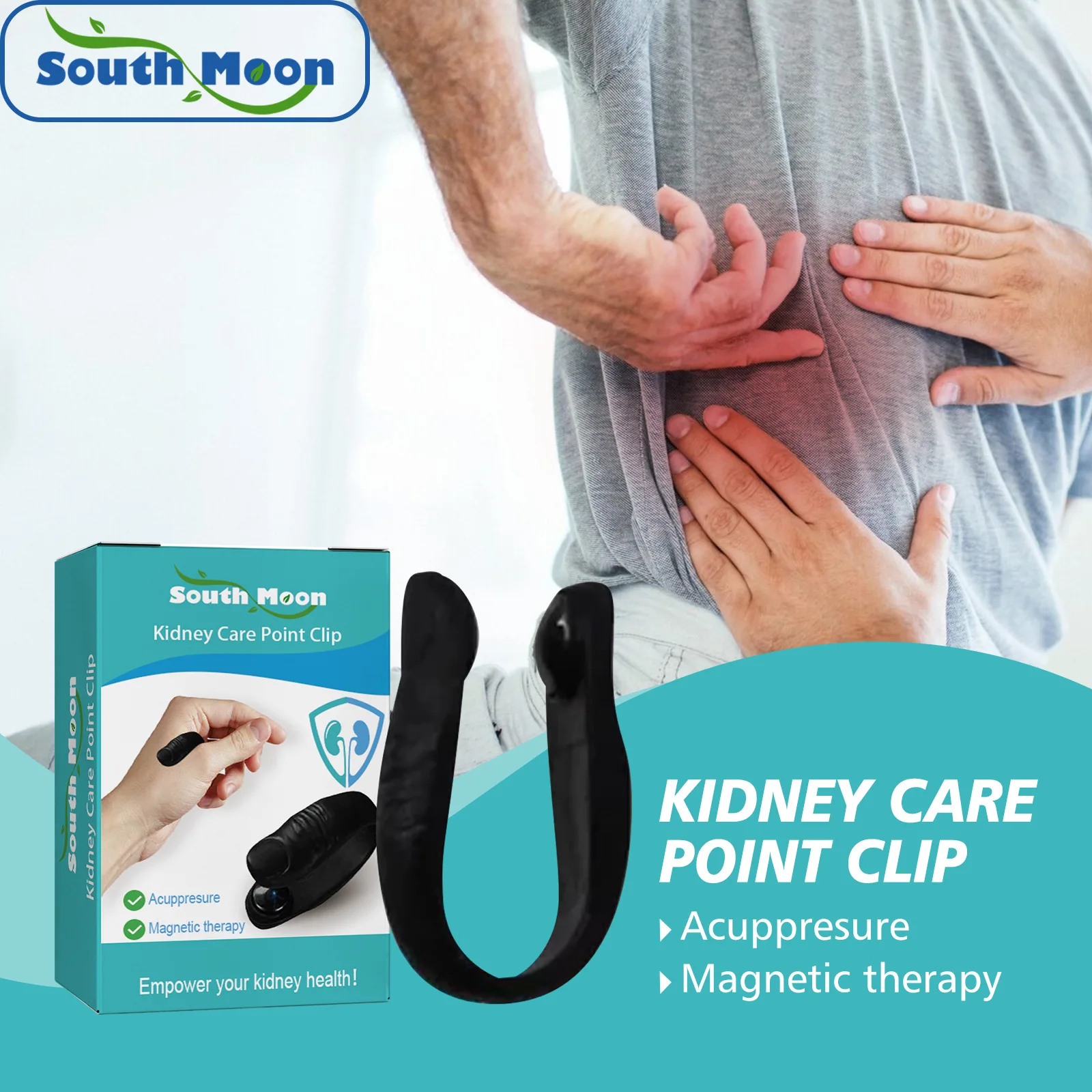 Prostate Care Point Clip Tiger Point Kidney Pain Relief Massage Stimulates Release of Endorphins for Improve Kidney Function