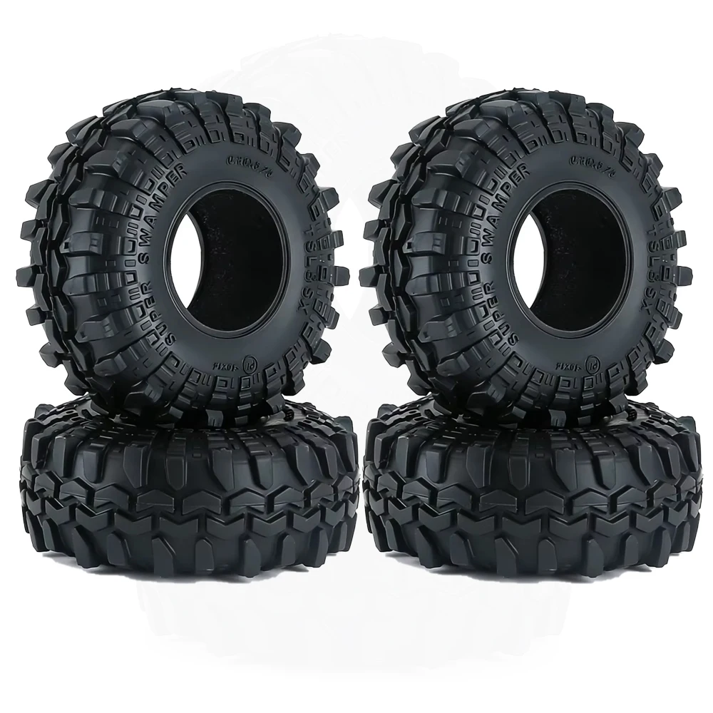 4 Stück 55mm 1,0 Zoll Weiche Gummireifen für 1/18 1/24 RC Crawler Auto TRX4M SCX24 AX24 Upgrade-Teile Zubehör
