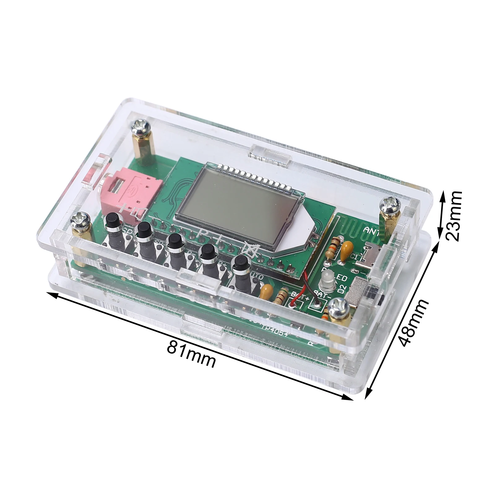 76-108MHz FM Radio Receiver DIY Kit LCD Display Wireless Radio Receiver Speaker Module Chargeable Electronics Soldering Project