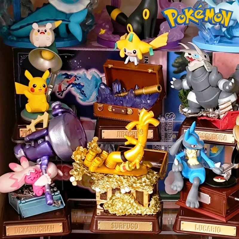 Série de Collection en acier rétro Pokemon, exigence originale, scène Miniature, ornement de bureau fait à la main, tendance