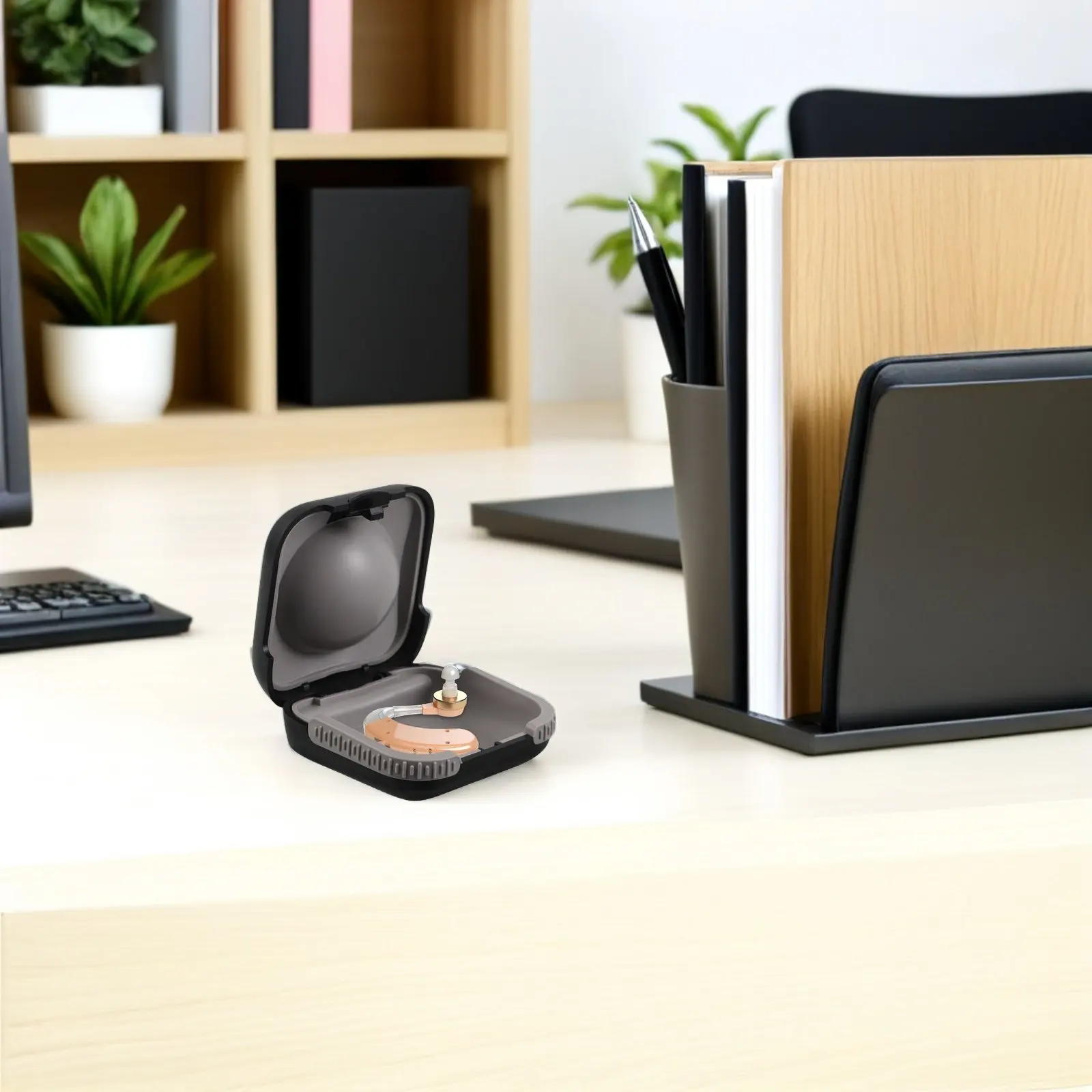Protective Shockproof Hearing Aid Holder Case for Adults Seniors Portable Lightweight Anti-Drop Storage Box Travel-Friendly view 6